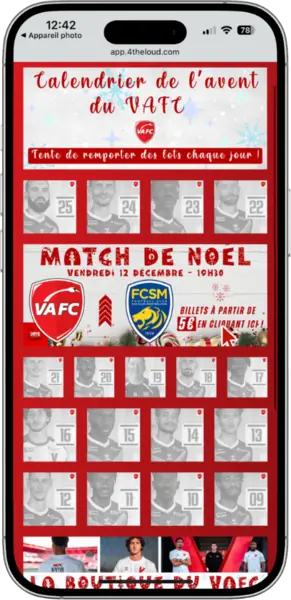 Calendrier de l’Avent VAFC 2025